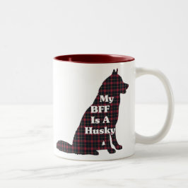 Siberian HUSKY BFF Gifts Tweekleurige Koffiemok