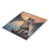 Siberian Husky bij het meer Tegeltje (Zijkant)