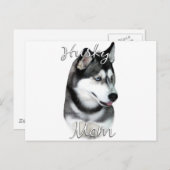 Siberian Husky (blk) mam 2 Briefkaart (Voorkant / Achterkant)