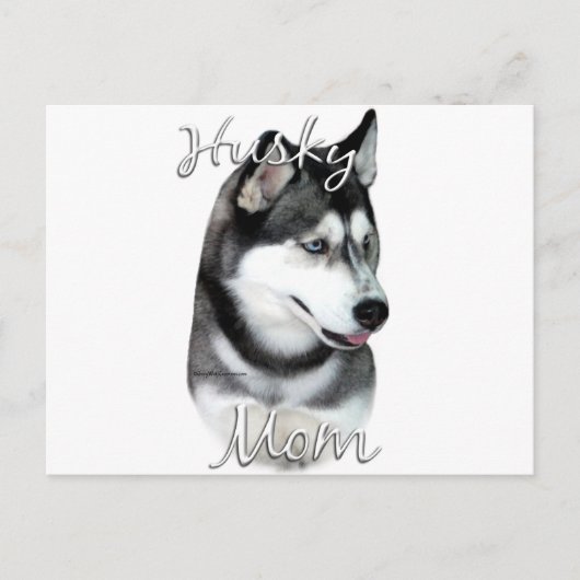 Siberian Husky (blk) mam 2 Briefkaart (Voorkant)