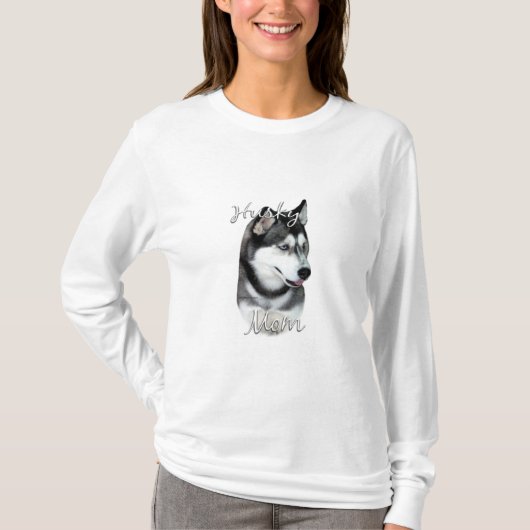 Siberian Husky (blk) mam 2 T-shirt (Voorkant)