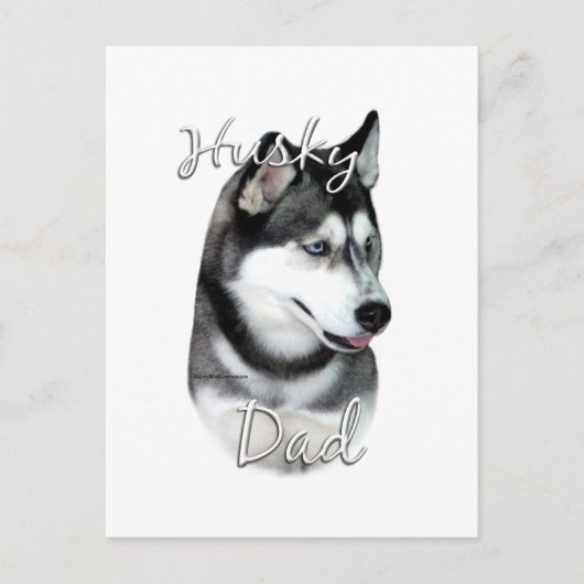 Siberian Husky (blk) Pa 2 Briefkaart (Voorkant)