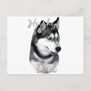 Siberian Husky (blk) Pa 2 Briefkaart