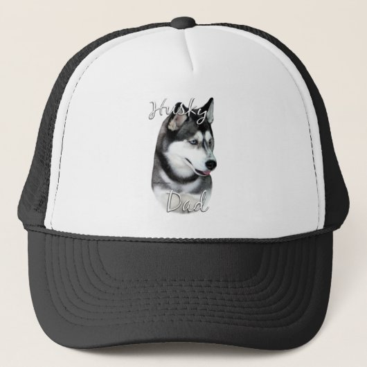 Siberian Husky (blk) Pa 2 Trucker Pet (Voorkant)