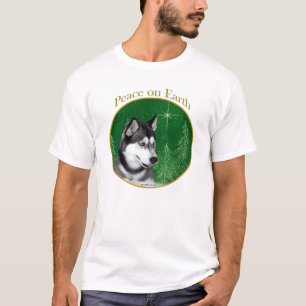 Siberian Husky (blk) Peace T-shirt