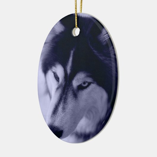 Siberian Husky Blue Tint Ornament (Links)