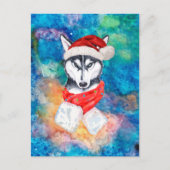Siberian Husky Breed Dog Kerstmis Feestdagenkaart (Voorkant)