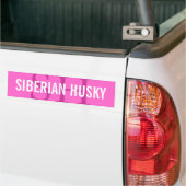 Siberian Husky Breed Monogram Design Bumpersticker (Op Truck)