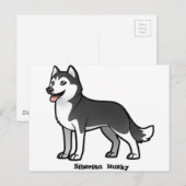 Siberian Husky Briefkaart (Voorkant / Achterkant)