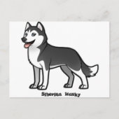Siberian Husky Briefkaart (Voorkant)