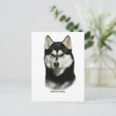 Siberian Husky Briefkaart (Staand voorkant)