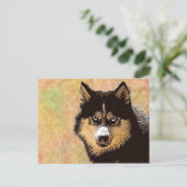 Siberian Husky Briefkaart (Staand voorkant)