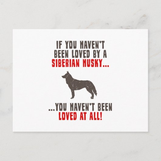 Siberian Husky Briefkaart (Voorkant)