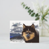 Siberian Husky Briefkaart (Staand voorkant)
