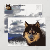 Siberian Husky Briefkaart (Voorkant / Achterkant)