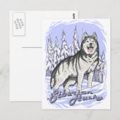 Siberian Husky Briefkaart (Voorkant / Achterkant)