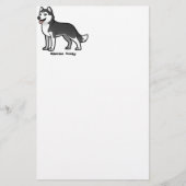 Siberian Husky Briefpapier (Voorkant)