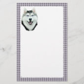 Siberian Husky Briefpapier (Voorkant)