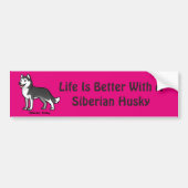 Siberian Husky Bumpersticker (Voorkant)