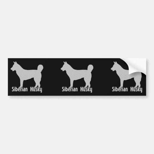 Siberian Husky Bumpersticker (Voorkant)