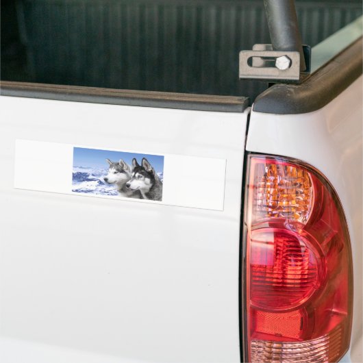 Siberian Husky Bumpersticker (Op Truck)