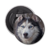 Siberian Husky Button Flesopener (Voorkant)