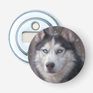 Siberian Husky Button Flesopener
