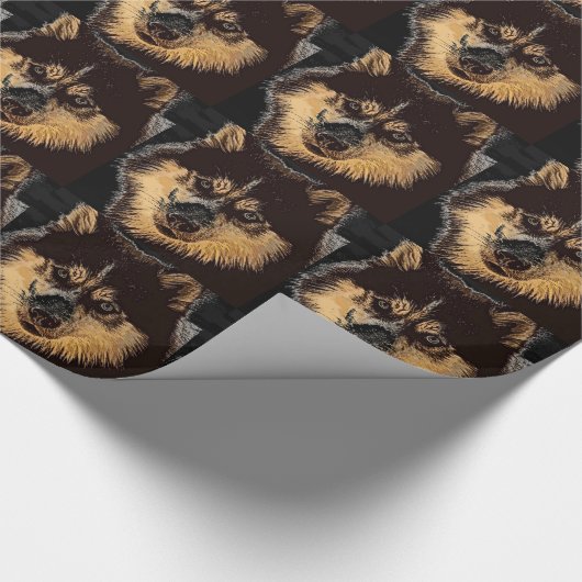 Siberian Husky Cadeaupapier (Hoek)