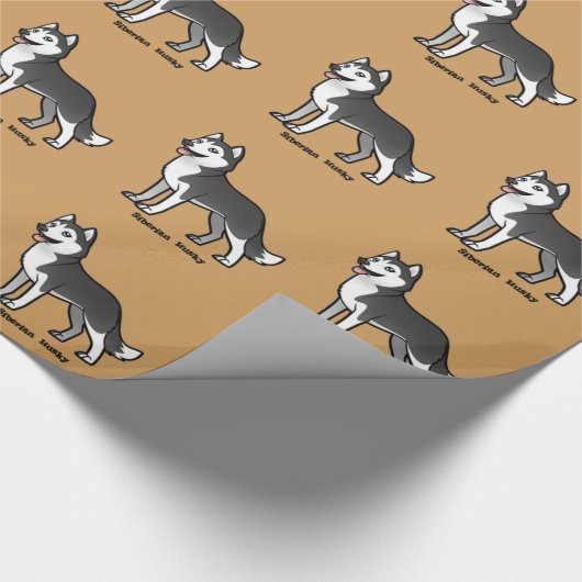 Siberian Husky Cadeaupapier (Hoek)