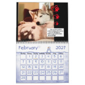 Siberian Husky Calendar Kalender (Feb 2027)