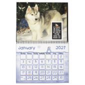 Siberian Husky Calendar Kalender (Jan 2027)