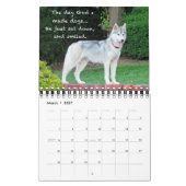 Siberian Husky Calendar Kalender (Mar 2027)