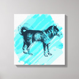 Siberian Husky Canvas Afdruk