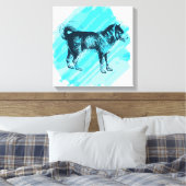 Siberian Husky Canvas Afdruk (Insitu (Slaapkamer))