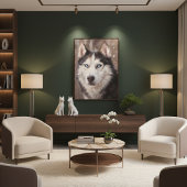 Siberian Husky Canvas Afdruk
