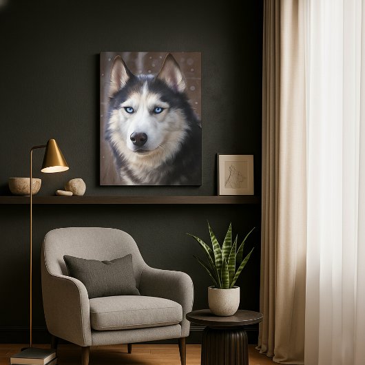 Siberian Husky Canvas Afdruk