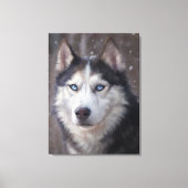 Siberian Husky Canvas Afdruk (Voorkant)