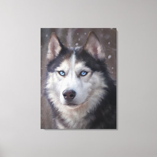 Siberian Husky Canvas Afdruk (Voorkant)
