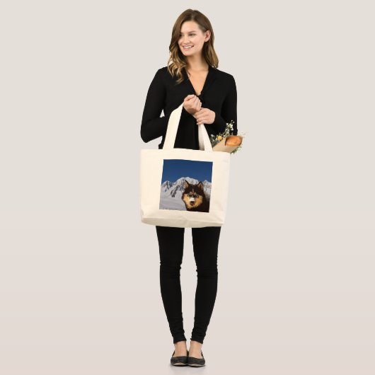 Siberian Husky Canvas tas (Voorkant (model))