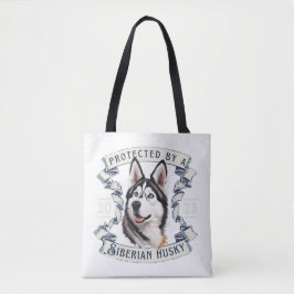 Siberian Husky Canvas tas