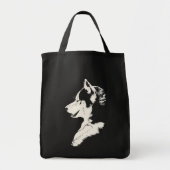 Siberian Husky Canvas tas Cross Wolf Beach Canvas  (Voorkant)