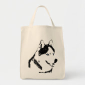 Siberian Husky Canvas tas Husky Malamute Beach Bag (Voorkant)