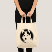 Siberian Husky Canvas tas Husky Malamute Beach Bag (Voorkant (product))