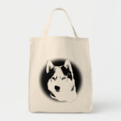 Siberian Husky Canvas tas Husky Malamute Beach Bag (Voorkant)