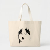Siberian Husky Canvas tas Husky Malamute Beach Bag (Voorkant)
