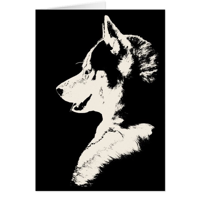 Siberian Husky Card/Alaskan Malamute Card (Voorkant)