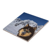 Siberian Husky Ceramic Tile Tegeltje (Zijkant)