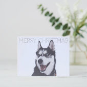 Siberian Husky-Christmas Feestdagenkaart (Staand voorkant)