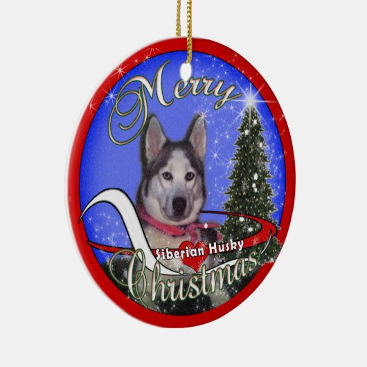 Siberian Husky CHRISTMAS ORNAMENT (Rechts)