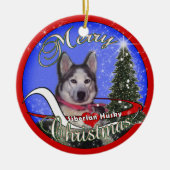 Siberian Husky CHRISTMAS ORNAMENT (Voorkant)